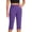BSU101-Purple, variant on Lumtrix Capri Pants For Women High Waisted Straight Leg Sim Fit Stretch Lightweight Trousers Casual Work Golf Capri With Pockets Orange M