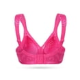 thumbnail image 5 of Deyllo Women Plus Size Full Coverag Bras Non Padded Comfort Wireless Rose Red Minimizer Bra Clothes Size 46C, 5 of 5