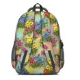 thumbnail image 3 of Pioneer Flower Floral Print Pattern Backpack for School, Cute School Bag with Adjustable Shoulder Straps and Padded Back, 16.9"x12.6"x5.9", 3 of 5