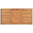 thumbnail image 3 of vidaXL Garden Dining Table 160x80x77 cm Solid Teak Wood, 3 of 5