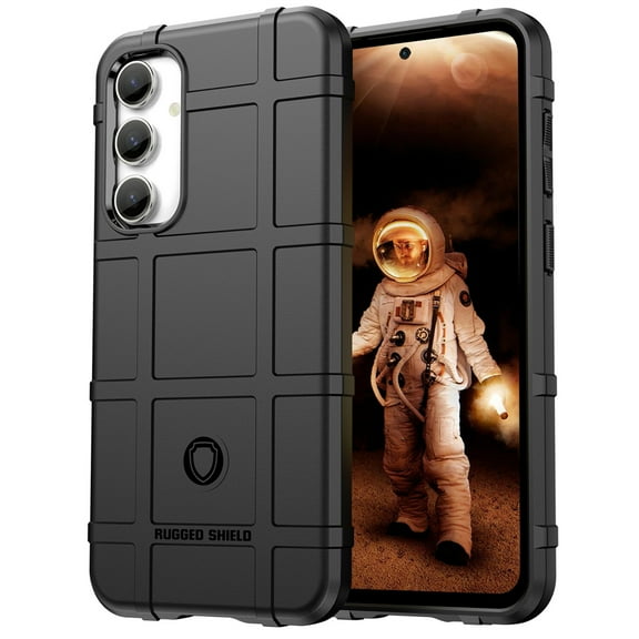 CCSmaller for Samsung Galaxy S23 FE Case for Man, Heavy Duty Shockproof Phone Case Support Wireless Charging Cover for Samsung Galaxy S23 FE HD Black