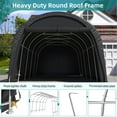 thumbnail image 6 of Mellcom Carport 12 x 20 FT , Portable Carport with All-Steel Metal Frame and Round Style Roof for Car, Truck, Boat, 6 of 7