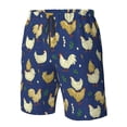 thumbnail image 6 of Uemuo Funny Chicken Pattern Men's Swim Trunks Hawaiian Beach Bathing Suit Swimsuits Beach Quick-Dry Shorts with Pockets-3X-Large, 6 of 9