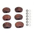 thumbnail image 4 of OATIPHO 6Pcs Coffee Locking Guitar Tuners Replacement Set with Red Acrylic Buttons for Acoustic Guitar, 4 of 8