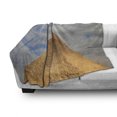 thumbnail image 2 of Egyptian Print Soft Flannel Fleece Throw Blanket, Top of Pyramid Photo with Fluffy Cloudy Soft Sky, Cozy Plush for Indoor and Outdoor Use, 70" x 90", Caramel Pale Orange, by Ambesonne, 2 of 5