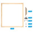 thumbnail image 3 of Unique Bargains Canvas Stretcher Bars Kit, 22x18 Inch Rectangle Solid Wood Frame for Paint, Prints, Oil Paintings, Wood Color, 3 of 5