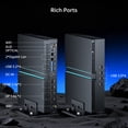 thumbnail image 5 of Thdeukoty Mini Gaming PC, 14Th Intel Core I7-14700F(Up to 5.4GHz) 20 Cores 32 Threads, Desktop Computer With RTX4060, Win11 Pro/64G DDR5 RAM/2T M.2 SSD/WiFi6E/8K@60Hz Four Display, 5 of 11