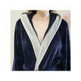 thumbnail image 2 of Women's Autumn And Winter Fashion Pajamas Beauty Salon Bathrobe Thick Section Plus Long Velvet Robe Flannel, 2 of 6