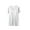 White, variant on DeHolifer Women Pajama Tops Short Sleeve V-Neck Solid Color Homewear Loose Blouse Tops with Chest Pad Black 2XL
