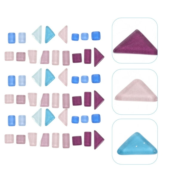 Raindrops 1 Set Broken Glass Pieces Mosaic Tiles Assorted Color Vase Making Diy Craft Material For Enthusiasts