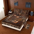 thumbnail image 2 of Erosebridal Bohemian Cowboy Boots Hat Full Size Sheets,Rustic Horseshoe Texas Stars Pattern Bed Sheets 4 Pieces, 2 of 6