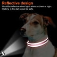 thumbnail image 5 of Collar de nailon para perro con tira reflectante, collar clásico acolchado para perros medianos, rosa, talla M, 5 of 5