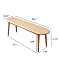 thumbnail image 2 of Mid Century Modern Bench Oak Wood Dining Bench, Kitchen Table Bench Seat Farmhouse Long Bench Narrow Bedside Bench for Dining Room-Oak, 2 of 16