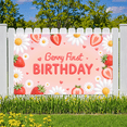 thumbnail image 5 of Colorful Theme Berry First Birthday Banner Decorative Design for Kids Party Summer Celebration Indoor Decoration, 5 of 8