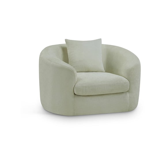 Meridian Furniture Penelope Mint Chenille Fabric Chair