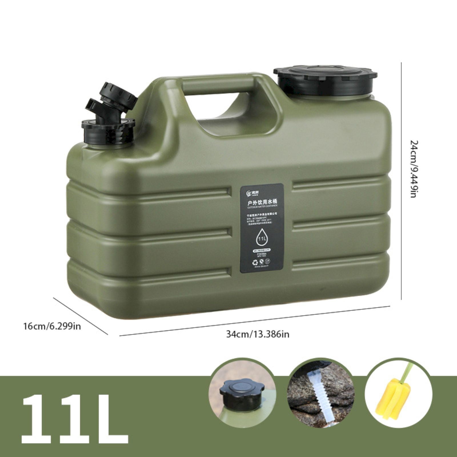 THLKIF Portable 5-Gallon Water Container with Faucet, Camping Water Jug Storage Barrel for Outdoor, Emergency Preparedness, Hiking, and Picnic Hydration