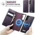 thumbnail image 3 of Compatible con la Funda Billetera Samsung Galaxy S22 Compatible con Magsafe, Soporte para Tarjetero con Bloqueo RFID con Tapa de Cuero PU 2 en 1 Funda Desmontable Magnética a Prueba, 3 of 9