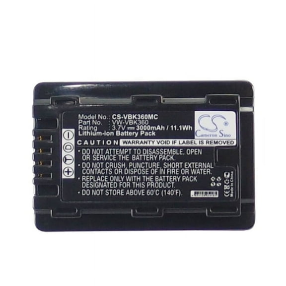 3000mAh VW-VBK360 Battery for Panasonic HC-V700M HC-V100M HDC-HS60K HC-V700 HDC-SD60S HDC-TM60 HDC-SD60 SDR-S50K