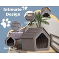 thumbnail image 7 of YOSADIER Dog House Indoor Outdoor Durable Resin Material Houses for Dogs Outside Weatherproof Cozy Small Dog Houses Pet Shelter for Patio, Porch, Living Room-Brown, 7 of 7