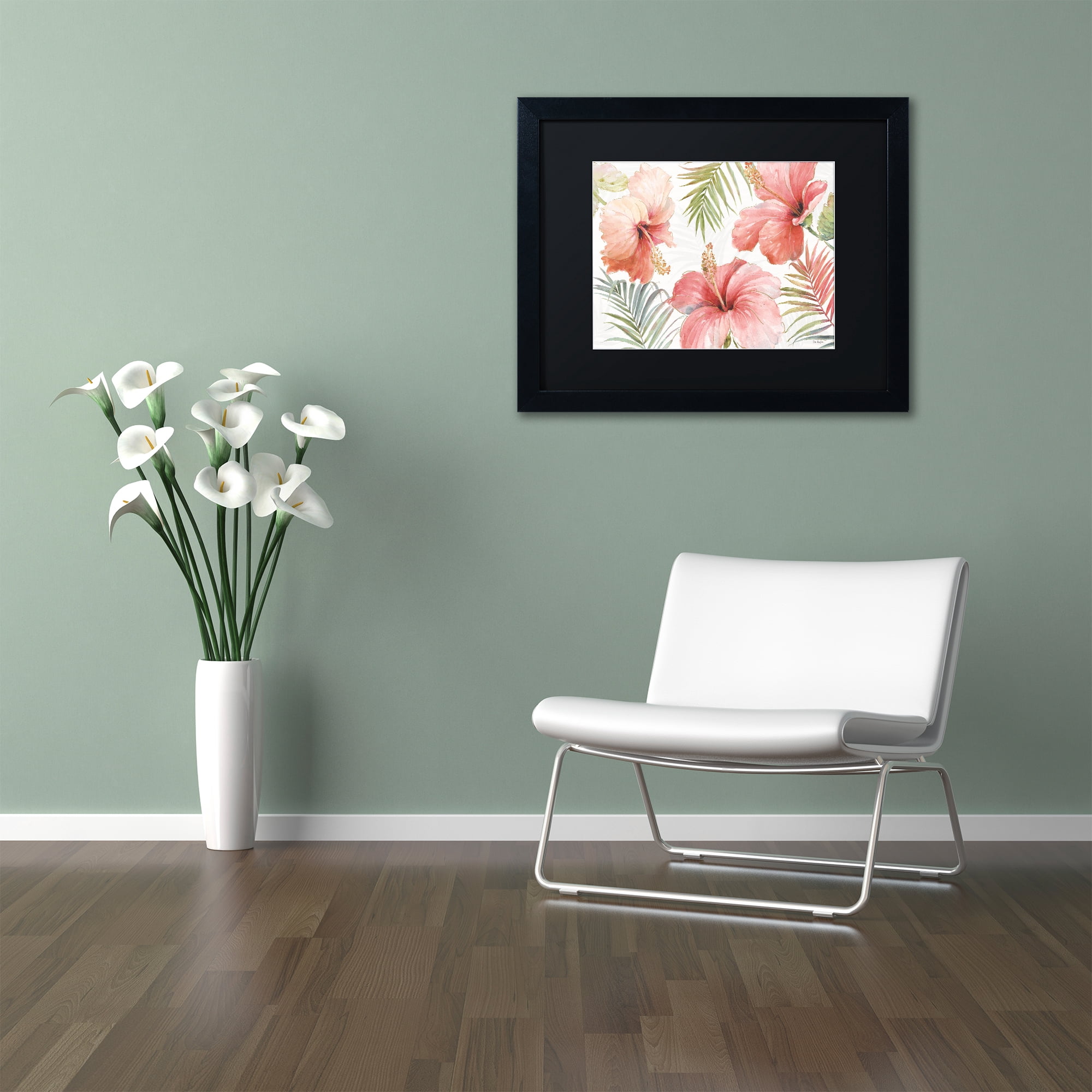 Lisa Audit 'Tropical Blush I' Matted Framed Art