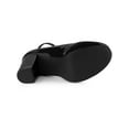 thumbnail image 5 of BLISSFUL STEP Women's Block Heel Pumps Platform Ankle Strap Round Toe Heel Black 10, 5 of 7