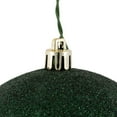 thumbnail image 2 of Vickerman 4" Midnight Green Glitter Ball Ornament, 6 per Bag, 2 of 6