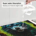 thumbnail image 5 of Kdxio Fluorescent Wolf for Dish Drying Mat,24*18 inch Absorbent Dish Drainer Kitchen Counter,Large Size Dish Drying Pad for Countertops,Draining Racks, 5 of 6