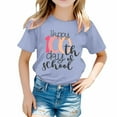 thumbnail image 4 of 100 Days Of School Shirt Short Sleeved Round Neck Season Printed School Tee Tops for Little Boys Girls 12-13 Years, 4 of 4