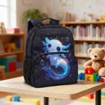 thumbnail image 2 of Jeiento Galaxy Axolotl 13.5 Inch Toddler Backpack for Preschool, Lightweight Kids School Bag for 2-5 Year Old Boys & Girls, with 2 Mesh Side Pockets, 2 of 7