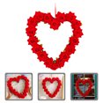 thumbnail image 4 of Heart-Shaped Wreath Red Plastic Cloth 1Set 13.4X12.6X2.4In, 4 of 9