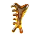 thumbnail image 4 of Stgfyxgs Resin Massage Comb Facial Massager Practical Gift, Smooth for Women Men Guasha Scraping Scalp Comb Handheld Head Massage Tool Brown, 4 of 9