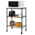 thumbnail image 1 of SalonMore 3 Tier Heavy Duty Wire Shelving Unit Rack Rolling Cart w/Casters Shelf Organizer On Wheels, 1 of 4