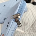 thumbnail image 3 of REMANLAND Women's Bow Detail Satin Quilted Laptop Sleeve Bag, Blue, 3 of 8