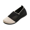 thumbnail image 2 of Women's Knit Flat Shoes Lightweight Comfortable Loafers Women Footwear Slip On Casual Breathable Mesh Walking Shoes Round Toe Mesh Flat, 2 of 6