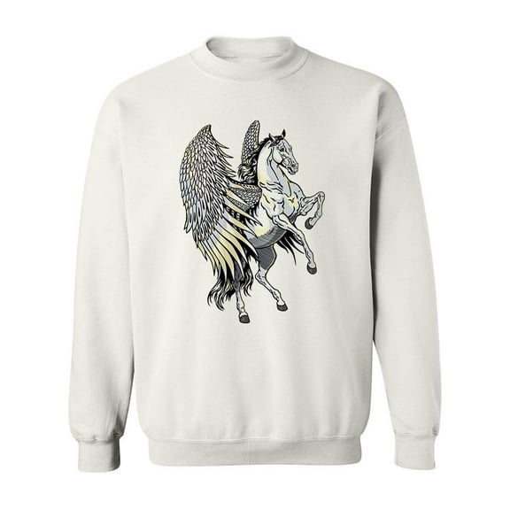 White Pegasus Sweatshirt Men -Image by Shutterstock, Male Medium