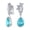 Light-Blue, variant on Womens Vintage Style CZ Gemstone Leaf Teardrop Clip-On Earrings for Weddings & Proms