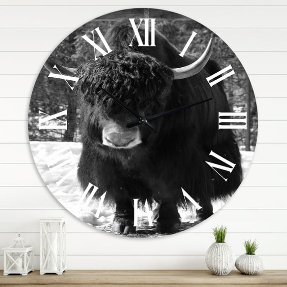 Designart 1 in Quartz Farmhouse Wall Clock