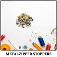 thumbnail image 3 of ETHZZLE 90Pcs Metal Zipper Stoppers Kit for Durable Repair on Jackets Backpacks and Bags, 3 of 7