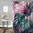 thumbnail image 2 of Fenyluxe Tropical Plants Pretty Shower Curtain Set with Hooks 100% Polyester Fiber Chic Modern Bathroom Decor - Various Sizes Available 69x72, 2 of 7