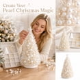 thumbnail image 3 of DIY Beaded Christmas Tree Craft Kit, Complete Tabletop Mini Xmas Tree Making Set with Foam , Pearl Beads, Pins & Star Topper, Handmade Holiday Decor for Ornament, Creative DIY Art Project-E, 3 of 5