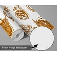 thumbnail image 6 of S4Sassy Self-Stick Decorative Wallpaper, Botanical Wall Paper, Vinyl Waterproof Contact Paper, Brown, 25"X 60" Removable Renter Friendly Walls Covering For Bedroom, Dining Room, 6 of 9