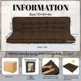 thumbnail image 4 of SDJPOI Outdoor Swing Cushions, Porch Swing Cushions 2-3 Seater Replacement with Backrest, Waterproof Thicken 4" Bench Cushion with Ties for Patio Porch Lawn and Garden, 4 of 8