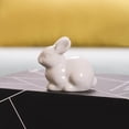 thumbnail image 3 of Mini Ceramic Rabbit Figurines Set of 1-3Pcs, Porcelain Easter Bunny Tabletop Decorations, Modern Vintage Rustic Farmhouse Centerpiece for Tray, Mantels & Home Decor, 3 of 3