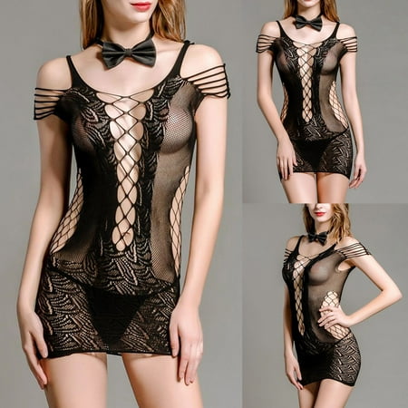 

Lingerie For Women Plus Size Women Sling Net Dress Hollow Interest Underwear Sleep Bra Skirt