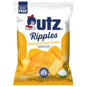 Utz Ripples Cheddar & Sour Cream Potato Chips, Gluten-Free, 2.5 oz Bag