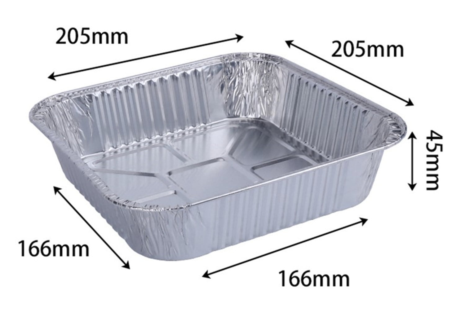 [50 Pack - 8” x 8”] Square Baking Cake Pans| Heavy Duty L Disposable Aluminum Foil Tins L Portable Food Containers L Perfect for Roasting Toaster