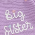 thumbnail image 4 of Big Sister Little Sister Matching Outfits Toddler Baby Girl Chunky Knit Sweater Winter Warm Sweatshirt Knitted Pullover Top Clothes, 4 of 8