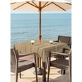 thumbnail image 3 of Outdoor Tablecloth with Umbrella Hole for Patio/Picnic/Party/Camping, Retro Yellow Waterproof Table Cloth Square Cover Washable, Country Farmhouse Abstract Minimalist Texture (54"x 54"), 3 of 8