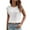 13# White, variant on Women's Round Neck Glitter Sequins Shirts Top Casual Cap Sleeve Party Tee Tops,Black S