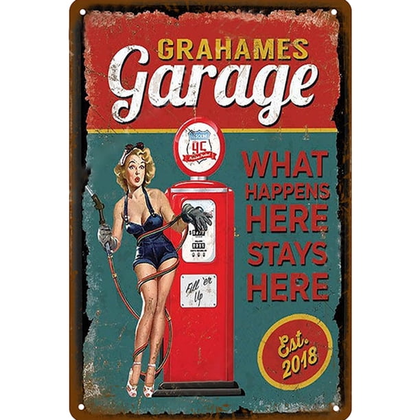 Placa Letrero Metal Vintage Póster Belleza Sexy para Pared Pintura Hierro 20x30cm